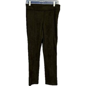Andrew Marc Black faux Suede SKINNY Ankle trousers Work Wear pants Sz XS